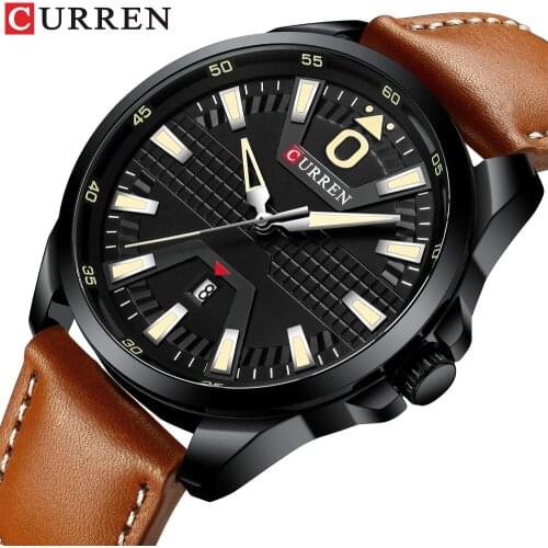 CURREN Luxury Brand Watch Men Casual Sport Business Watches Leather Strap Quartz Waterproof Military Watch Relogio Masculino 9