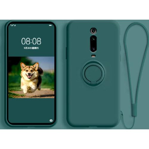 Luxury Soft Silicone Case For Xiaomi Mi Redmi Note 10 9T 9 10T Pro Max T Mi9T 9S POCO F3 M3 X3 NFC Covers With Ring Holder Stand
