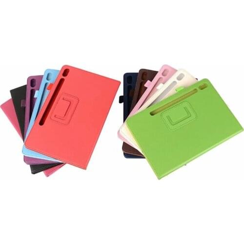 Litchi PU Case for Samsung Galaxy Tab S6 10.5 SM-T860 SM-T865 2019 10.5" Tablet Smart Stand Cover Hard Shell