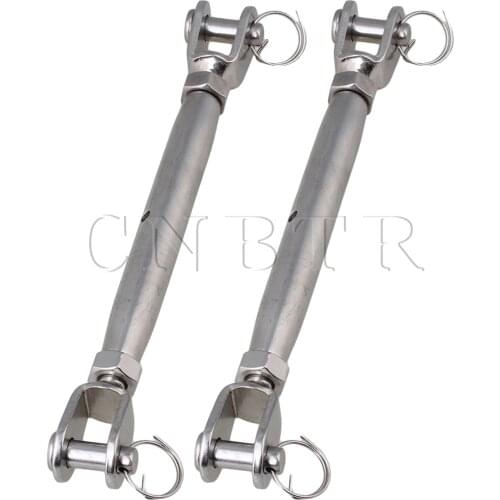 CNBTR 2 Pieces Closed Body M10 Jaw Turnbuckle for Tensioning Cable or Rope