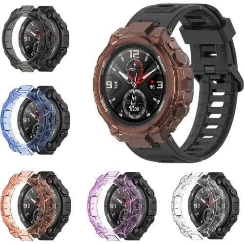 For Amazfit T-Rex Smart Watch Case For Huami Amazfit T-REX Soft TPU Protective Cover Shell Bumper Frame Protector Accessories