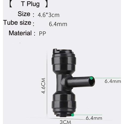 ENTENCO 1/4'' T-type plug 2 points positive Tee connectors slip lock Three-way plugs