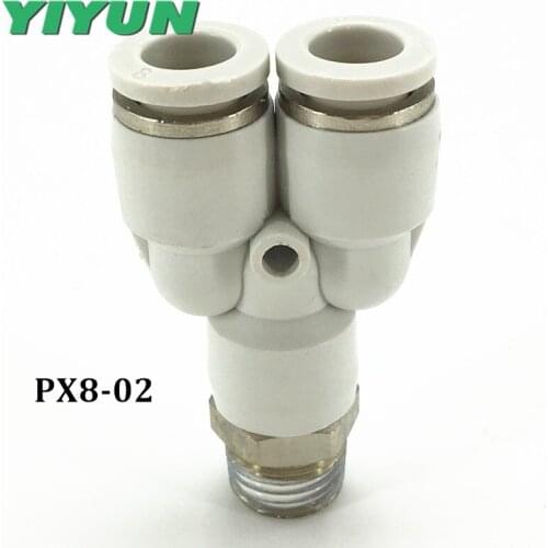 PX4-M5 PX4-01 PX4-02 PX6-01 PX6-04 PX8-01 PX8-04 PX8-02 PX8-03 YIYUN Pneumatic Y threaded three - way Goods in stockfittings