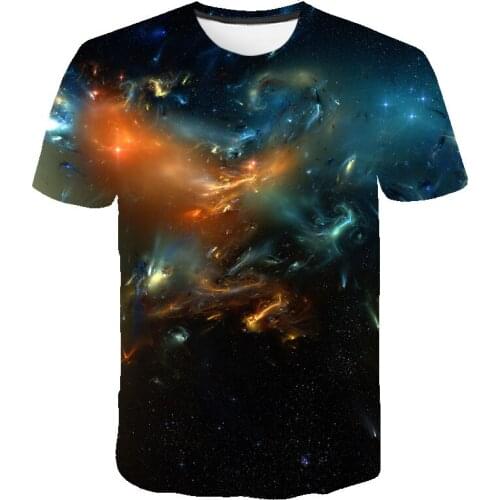 2021Summer T-shirts for men and women cool trend casual tees best selling short sleeve 3D print Galaxy Mystery Harajuku t-shirts
