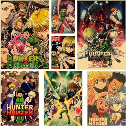Hunter X Hunter Poster Retro Japanese Anime Wall Tin Sign Crafts Metal Decorative Plaques Bar Cafe Tinplate Signs Print Painting