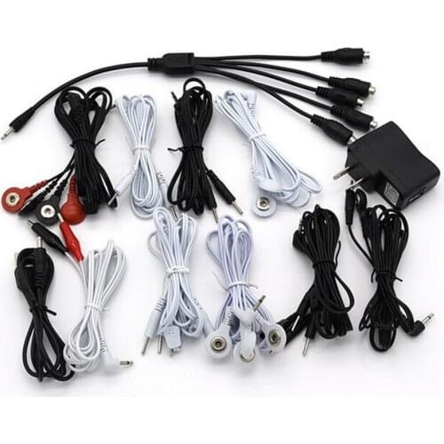 10 Style Choose Electro Shock DIY Accessories Electric Shock Wire Electrical Stimulation Cable Patch Cord Sex Toys For Couples