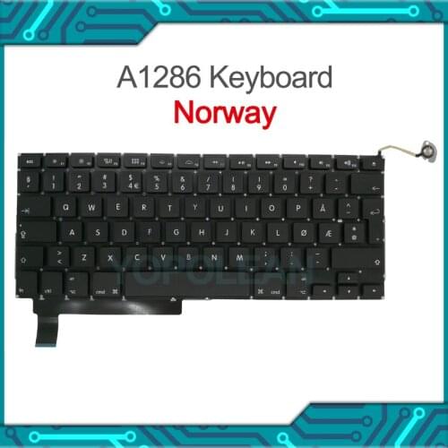New A1286 Keyboard NorwayFor Macbook Pro Unibody 15" a1286 2009 2010 2011 2012 Year
