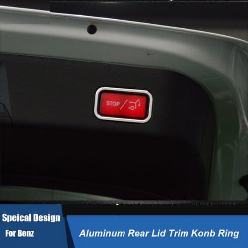 Aluminum alloy Car rear lid Button Knob Trim decoration For Mercedes-Benz AMG GLA GLK CLS ML GL GLE S Glass Styling
