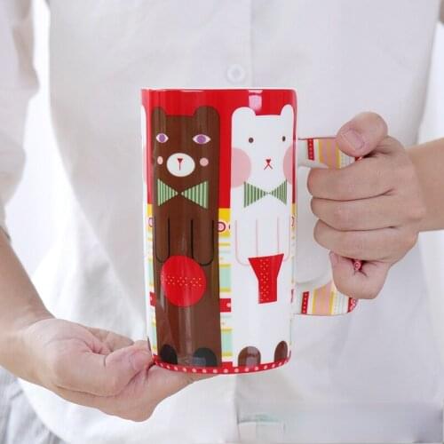 Mug Large Capacity Ceramic Cartoon Three-dimensional Coffee Cup Drink Juice Tea Water Cup Office Cup Home Breakfast Milk Cup