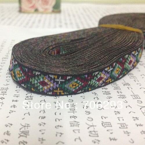 ZERZEEMOOY wholesale 1/2'' (1mmx10yards) 100% polyester Woven Jacquard Ribbon Plaid ribbon