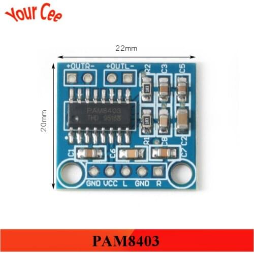 Mini PAM8403 Amplifier Board Module Class D 5V 3W*2 Digital Power Audio Amplifier 2X3W 3W Volume Control