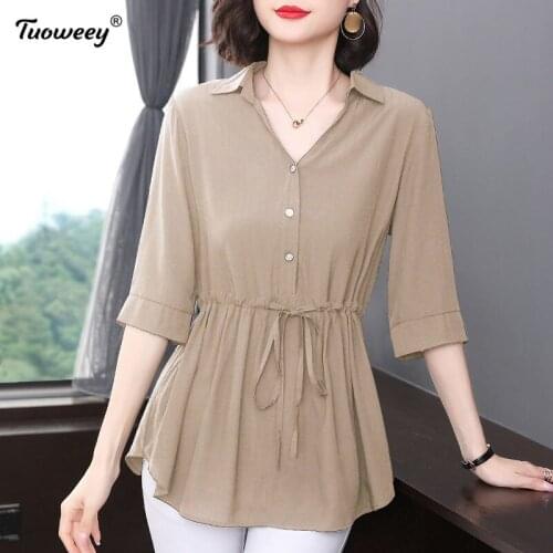 Fashion Woman Blouse 2021 Autumn Women Blouse short Sleeve Chiffon Blouse Shirt Plus Sze Women Tops Blouse Women Shirts