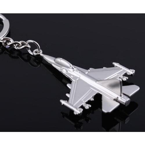 New F16 Fighter Plane Keychain For Men Battleplane Mens Key Chain Key Ring Trinket Male Jewelry Car Gift Souvenirs
