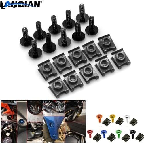 For BMW 10PCS 6MM Motorcycle Accessories Fairing body work Bolts R1200GS F800ST F800S F700GS F650GS K1200R K1200R SPORT K1200S