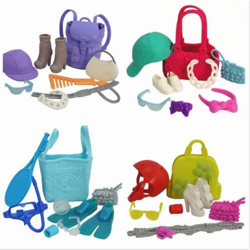 Original Doll Bags Shoes Necklace Glasses Decors Colorful DIY Dressing Doll Accessories Girl Christmas Gifts Doll Quality Parts