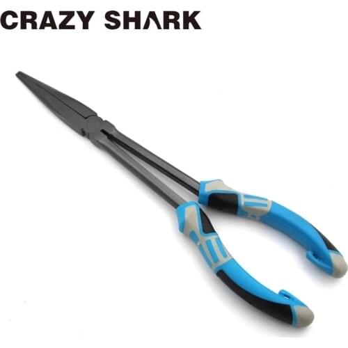 Crazy Shark Fishing Pliers Hook Remover Long Nose Fish Plier 11 Inches High Carbon Steel Goods For Fishing Tools