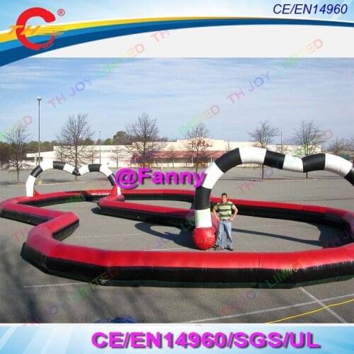 Portable inflatable go kart track,inflatable track game for zorb ball/toy car,Inflatable Zorb Ball Race Track