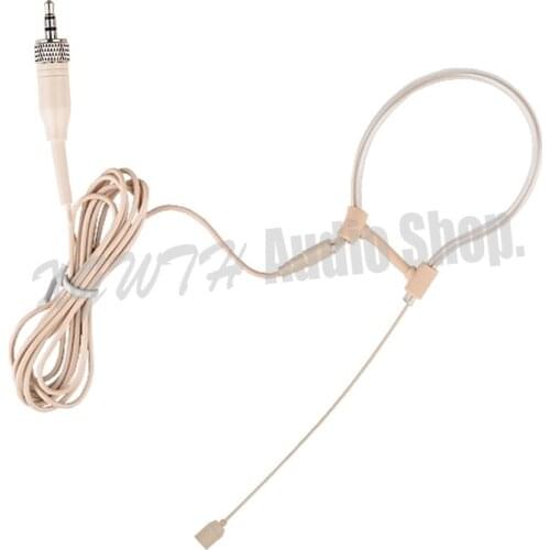 Profession Skin Ear Hook Hanging Head Wearing Headset Condenser Microphone for Sennheiser Shure Wireless Mic Transmitter System