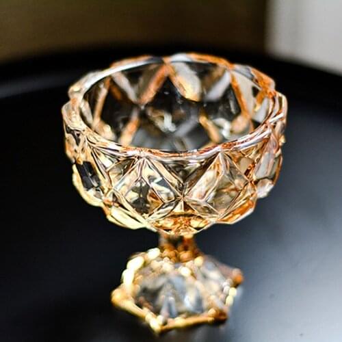 Nordic Transparent Yellow Fashion Ice Cream Cup Salad Bowl Creative Dessert Bowl Fruit Bowl Party Wedding Decor Home Tableware