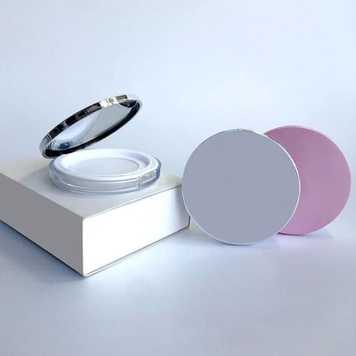 20Pcs 3g Empty Plastic Loose Powder Compact Container DIY Makeup Powder Case with Mirror and Elasticated Net Sifter