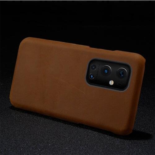 LANGSIDI Luxury Leather phone case For Oneplus 9 Pro 9R Genuine leather back cover For One Plus 9pro 8pro T 6T 7T 9 fundas