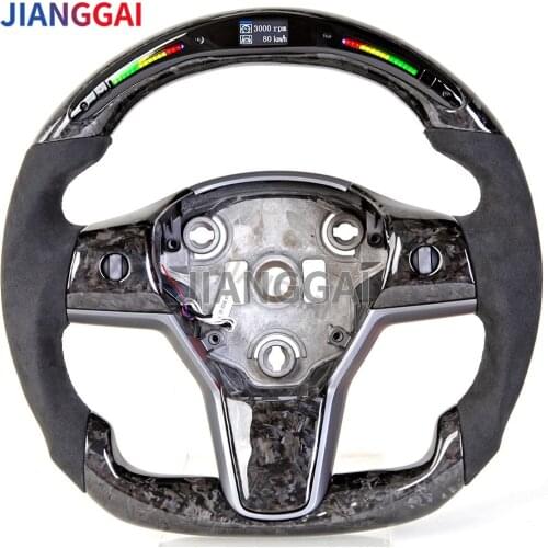 Steering Wheel Fit For Tesla Model3 Model Y 2017 2018 2019 2020 2021 Forge Sport Wheel