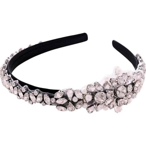 Elegant Rhinestones Female hairband hair head hoops bands Accessories women girls Non slip Headband headdress headwear Ornaments