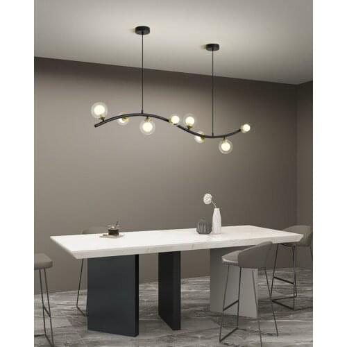 Led E27 Nordic Restaurant Chandelier Creative Living Room Personality Bar Simple Clothing Store Modern Ball Magic Bean Art Bar