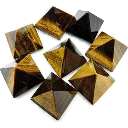 Tiger Eye Pyramid Natural Quartz Gemstones Healing Crystals Reiki Gems Stones Feng Shui Home Decoration