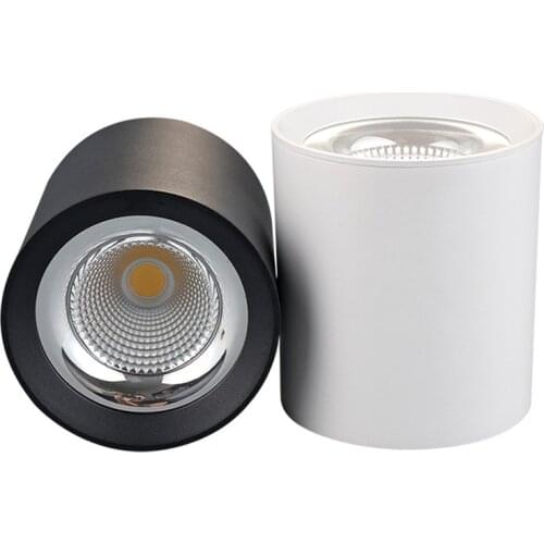 Dimmable Round Surface Mounted LED Downlights 10W15W 20W 30W 40W 50W COB LED Ceiling Spot Light AC85-265V Indoor Lighting
