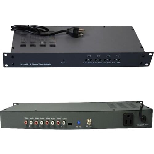 Av to rf Modulator 4 in1out 4 Ways CATV modulator Adjacent Frequency tv match set top box output RF signal for hotel SK-4860G