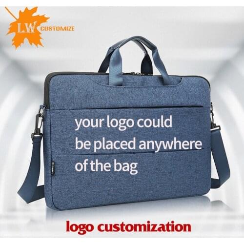 Customize Waterproof Nylon Lawyer Office Briefcase Bag Business Men Laptop Shoulder Bag Handbag Notebook Sleeve Case Logo Print