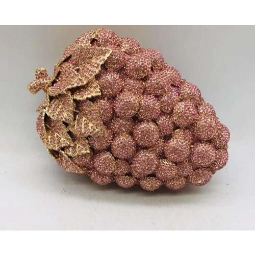 High Quality Luxury Crystal Evening Bags Dazzling Women Crystal Evening Metal Clutches Female Prom Purse Bridal Shoulder Bag