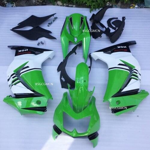 Green and white fit for KAWASAKI Ninja ZX250R ZX-250R 2008-2014 black ZX 250R EX250 08 09 10 11 12 13 14 injection molding