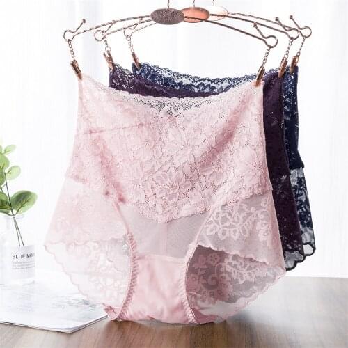 YRIEHS Womens Sexy Lace Panties High-Rise Tummy Control Lingerie Underwear Briefs Floral M-XL Design