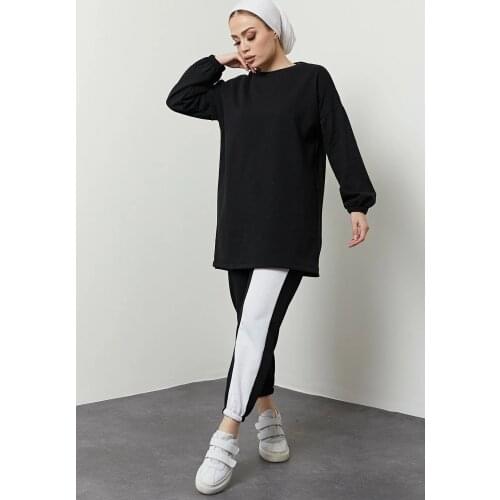 Womens Blocky Double Sports Team white colorblock Turkey Muslim Fashion Hijab Dress Islam Clothing dubai 2021