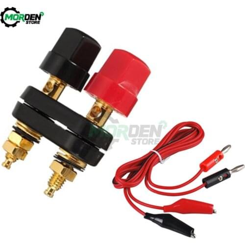 1M Red Black Banana Plug Clips Crocodile Cable Alligator Jumper 4mm Banana Plugs Terminals Red Black Connector