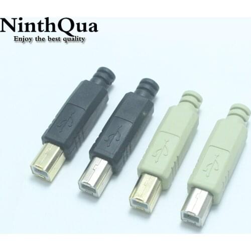 1pcs Nickel/Gold USB 2.0 B Type Male Four-piece DIY USB Connector DIY Soldering Printer Tail Charging USB Jack Port Plug