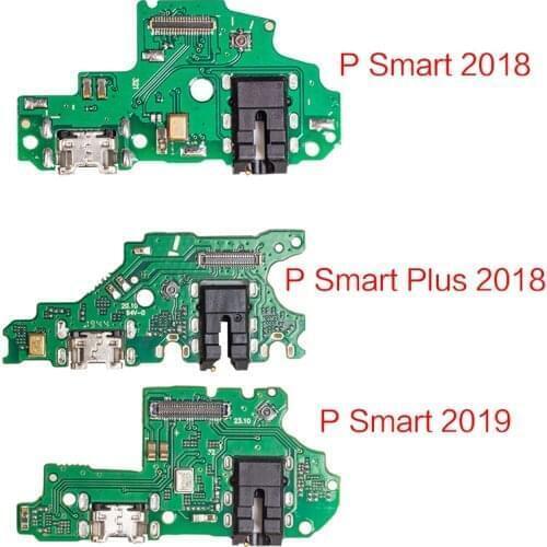 1pcs Charger Charging Port USB Dock Connector Flex Cable For HuaWei P Smart 2018 Plus 2019 With Headphone Jack Flex Ribbon