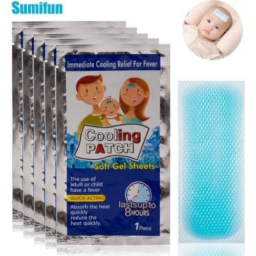 10/20/40 pcs Fever Physical Cooling Medical Plaster Gel Cooling Patches Migraine Lower Temperature Ice Polymer Hydrogel Baby