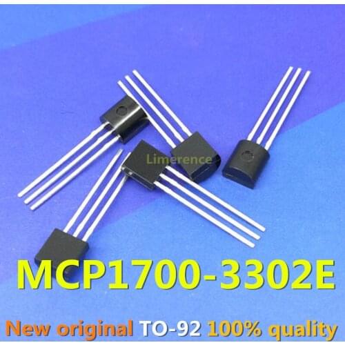 10PCS MCP1700-3302E/TO TO-92 MCP1700 1700-3302E TO92 MCP1700-3302E Fixed LDO Voltage Regulator