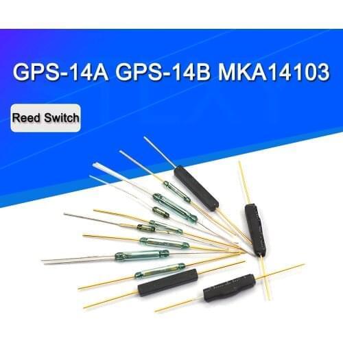 10pcs N/O Reed switch Magnetic Switch 2 * 14mm Normally Open Magnetic Induction switch N/C Normally closed MKA14103 GPS-14B