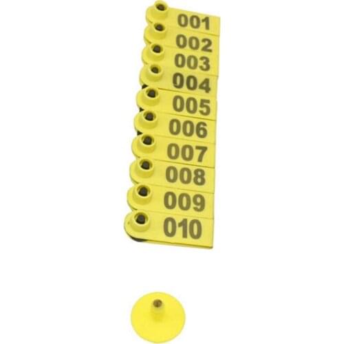 100Pcs Farm Animal Livestock Supplies No.001-100 Sheep Goat Ear Tag Copper Head Earrings Animal Supplies Identification Card