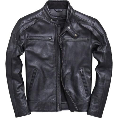 2020 New Genuine Leather Jacket For Men Winter Clothes Autumn Winter Cowhide Leather Jackets Plus Size 5XL Coat Jaqueta De Couro