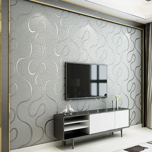 3D Wallpaper Modern Simple Non-Woven Wallpaper Bedroom Living Room TV Sofa Backdrop Wall Home Decor Papel De Parede 3D Paisagem