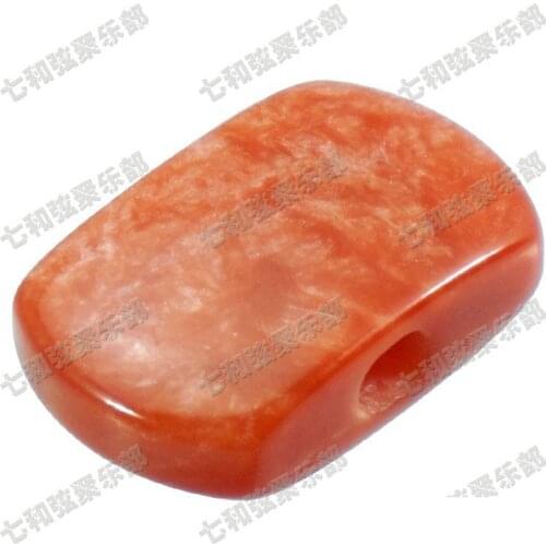 6 Pcs Jade Red Large Square Guitar Tuning Pegs keys Tuners Machine Heads replacement Buttons knobs Handle Cap tip