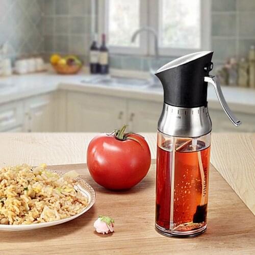 2-in-1 Oil Bottle Oil Sprayer Kitchen Supplies Kitchen Dosage Oil Sprayer Seasoning Mist Bottle Dispenser kitchen Tool Supplies