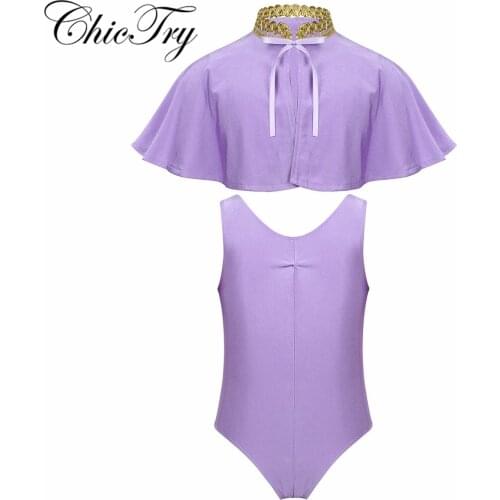 Kid Princess Greatest Showman Anne Wheeler Circus Costume Sleeveless Dress Up Leotard with Cape for Halloween Cosplay Party Sets