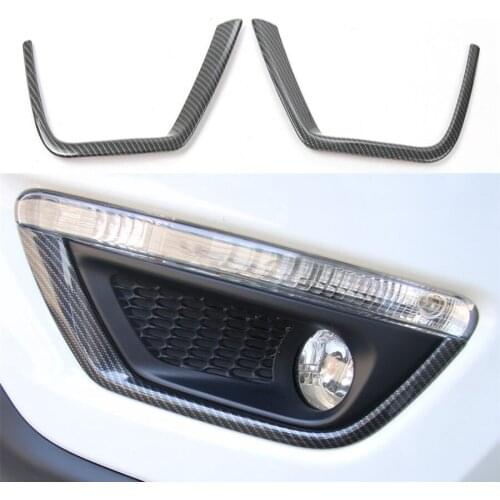 For Jeep Compass 2017+ 2Pc/Set ABS Exterior Car Front Fog lights Lamp Eyebrows Decorative Strip Trim Cover Styling