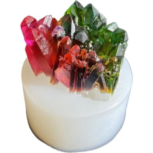 Simulation Original Stone Crystal Cluster Epoxy Resin Mold DIY Silicone Mould MXME